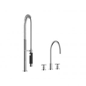 Dornbracht Tara Waschtischmischer  3 Loch Küche   + Handbrause Group 20815892 + 27789970