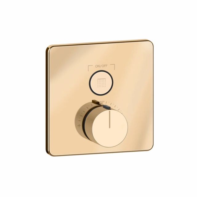 Gessi Hi-Fi comfort miscelatore doccia termostatico 38717+38266-Warm Bronze PVD