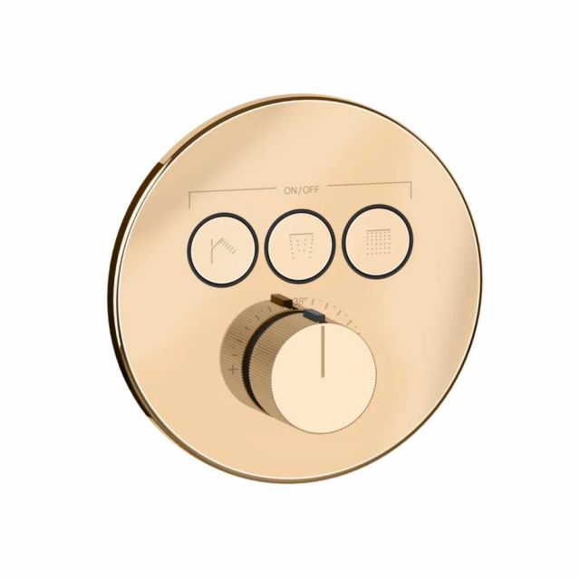 Gessi Hi-Fi Comfort Miscelatore doccia termostatico 38716+38268-Warm Bronze PVD