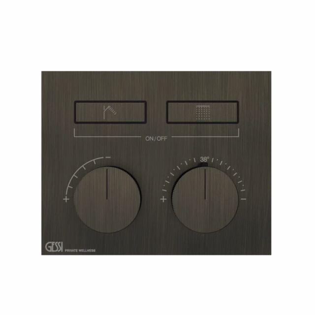 Gessi Hi-Fi Compact Miscelatore Termostatico + Parte ad Incasso 63004+63001-Aged Bronze