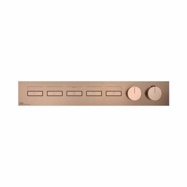 Gessi Hi-Fi Linear Miscelatore Termostatico + Parte ad Incasso 63018+63017-Copper PVD