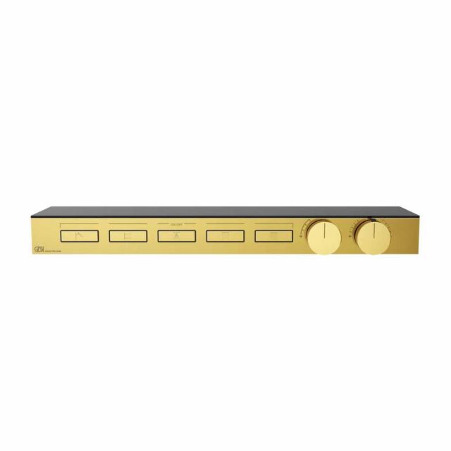 Gessi Hi-Fi Shelf Miscelatore Termostatico + Parte ad Incasso 63028+63027-Gold PVD