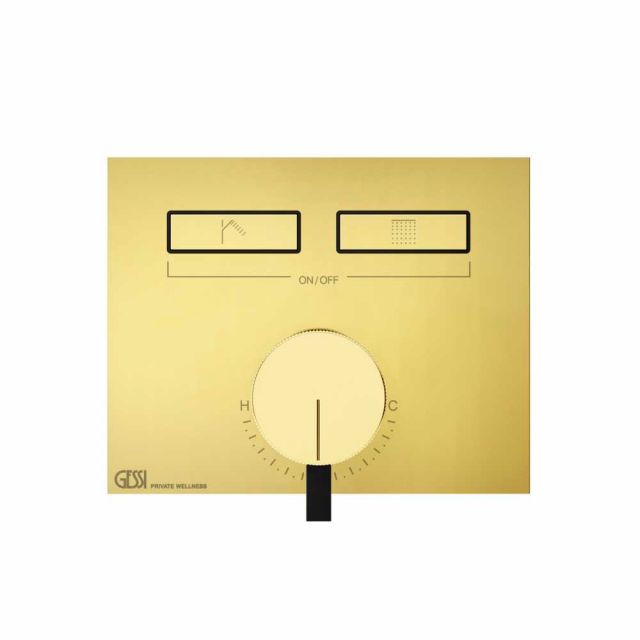 Gessi Hi-Fi Mixer Miscelatore Monocomando + Parte ad Incasso 63079+63055-Gold PVD