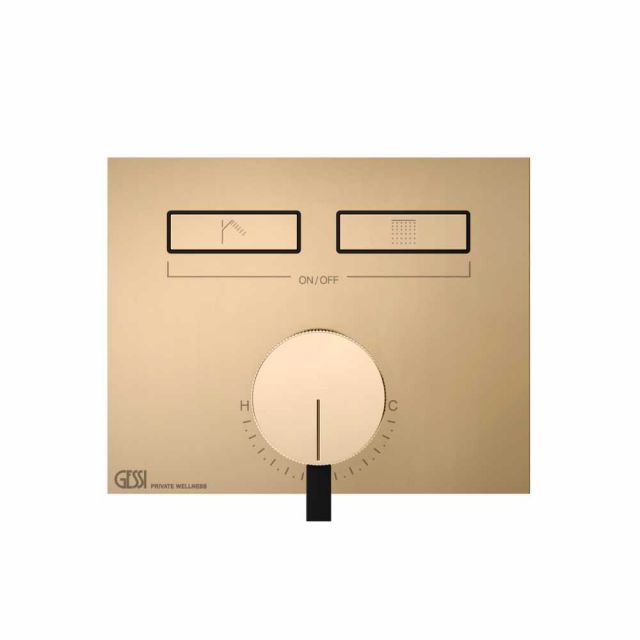 Gessi Hi-Fi Mixer Miscelatore Monocomando + Parte ad Incasso 63079+63055-Warm Bronze PVD