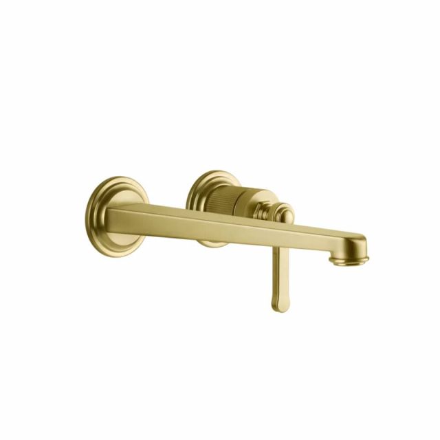 Gessi Venti20 Miscelatore a Parete Lavabo 65088+63397-Gold Brushed PVD