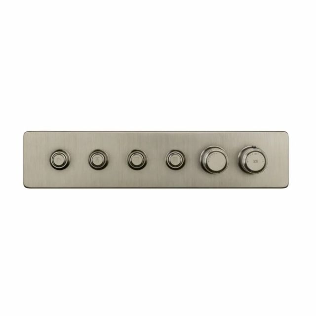 Gessi Hi-Fi Eclectic Linear Miscelatore Termostatico 65226+63015-Finox Brushed Nickel