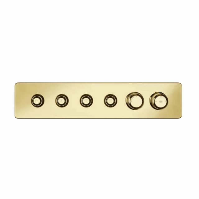 Gessi Hi-Fi Eclectic Linear Miscelatore Termostatico 65226+63015-Gold PVD