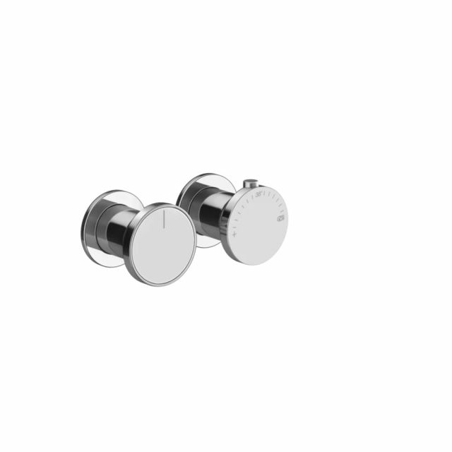 Gessi Origini Thermostat-Brausemischer + Unterputzteil 54169+66132-Chrom