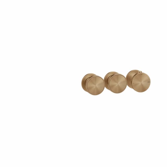Gessi Origini Thermostat-Brausemischer + Einbauteil 09264+66334-Warme Bronze gebürstetes PVD