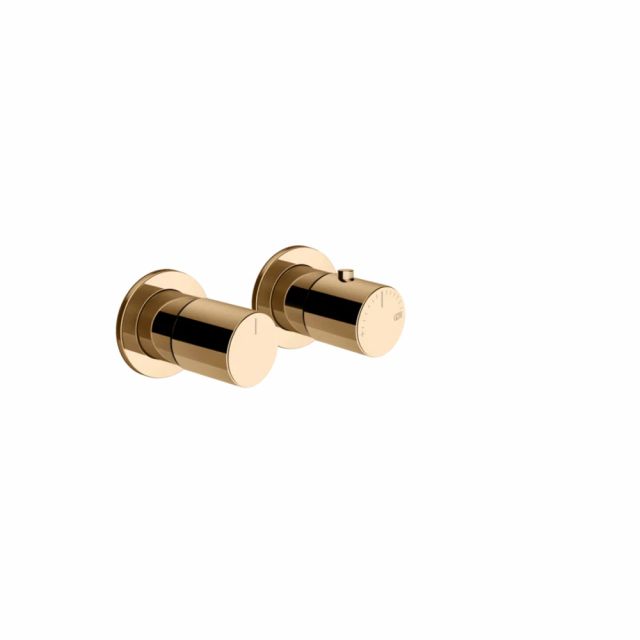 Gessi Habito Unito Miscelatore doccia termostatico a 3 vie 70036+54169-Warm Bronze PVD