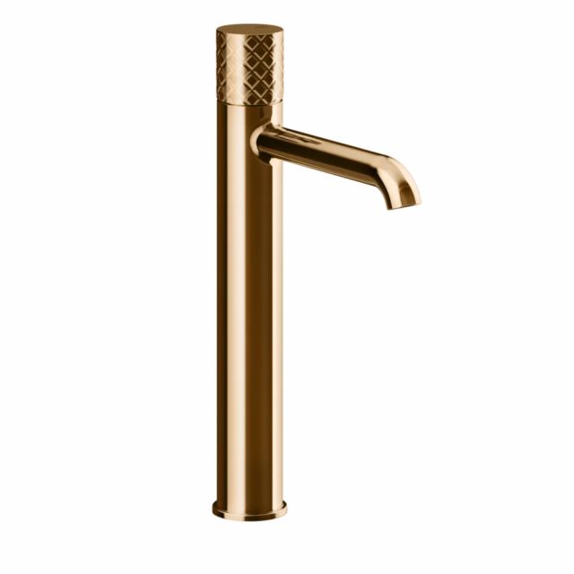 Gessi Habito Intreccio Miscelatore lavabo alto senza scarico 70104-Warm Bronze PVD