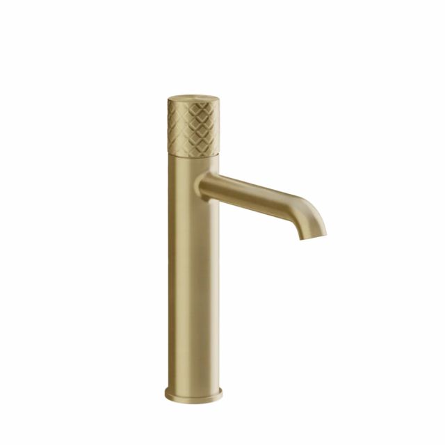 Gessi Habito Intreccio Miscelatore lavabo medio senza scarico 70106-Brass Brushed PVD