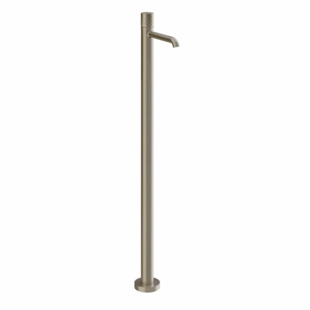 Gessi Habito Intreccio Miscelatore lavabo da terra 70195+46189-Finox Brushed Nickel