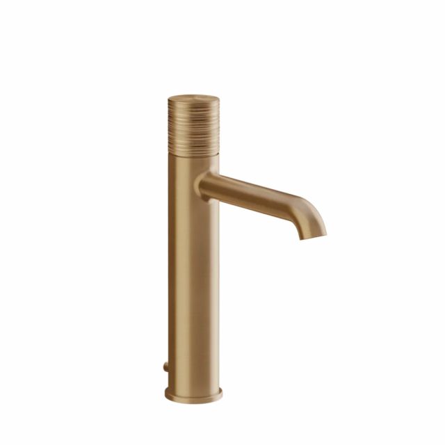 Gessi Habito Trame Miscelatore lavabo medio 70305-Warm Bronze Brushed PVD