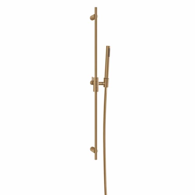 Gessi Habito Trame Asta saliscendi con doccetta anticalcare 70345-Warm Bronze Brushed PVD