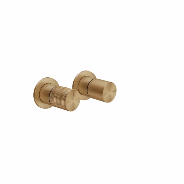 Gessi Habito Trame Miscelatore doccia a due vie 70379+54073-Warm Bronze Brushed PVD