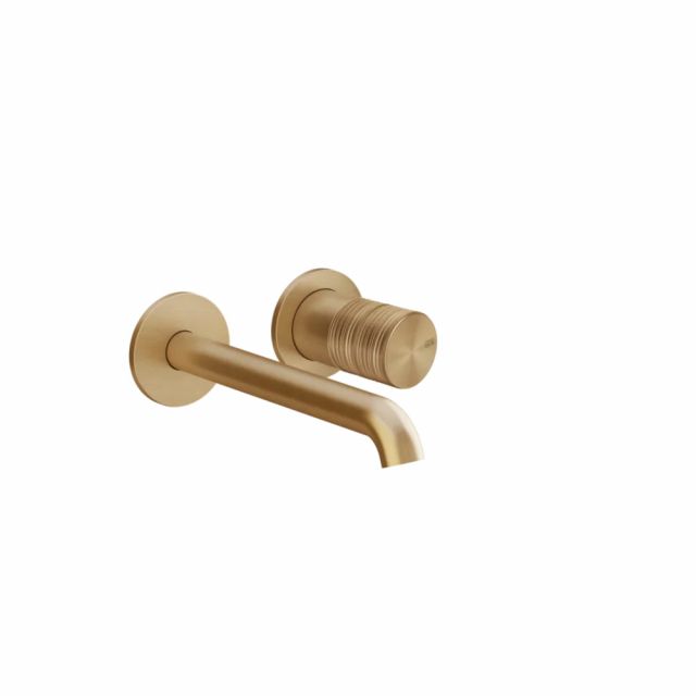 Gessi Habito Trame Miscelatore lavabo 70388+54198-Warm Bronze Brushed PVD