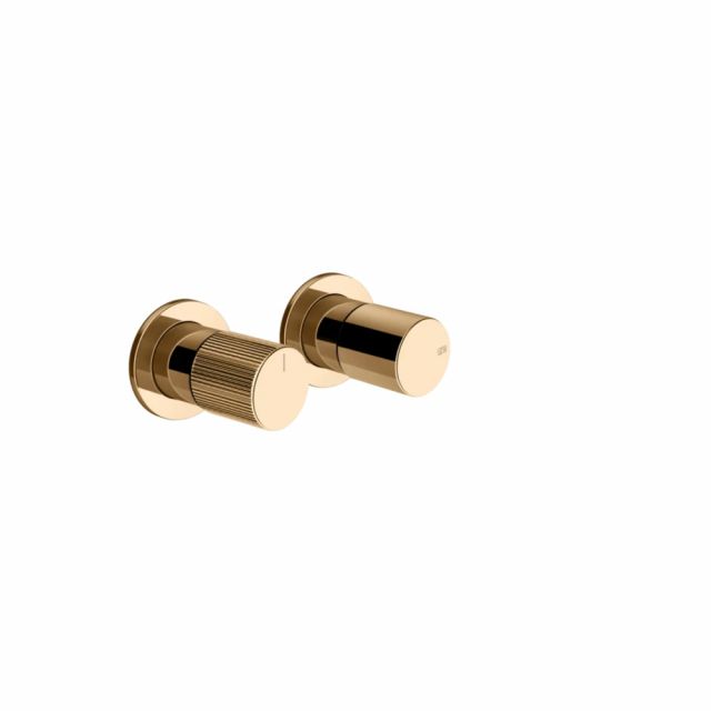 Gessi Habito Rigato Miscelatore doccia a 2 vie 70579+54073-Warm Bronze PVD