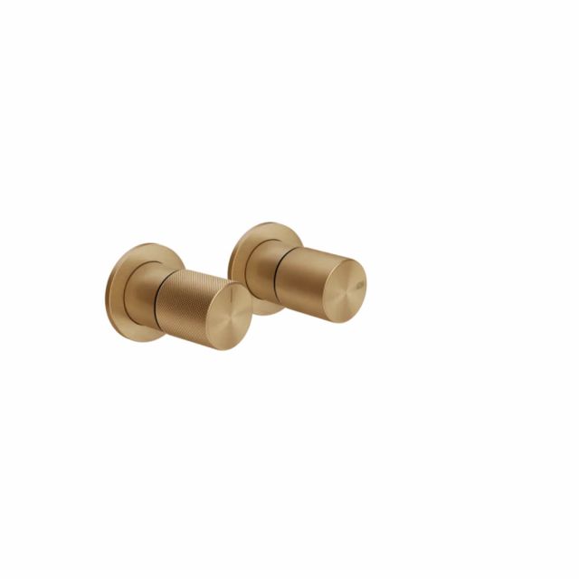 Gessi Habito Diamantato Miscelatore doccia a 2 vie 70679+54073-Warm Bronze Brushed PVD
