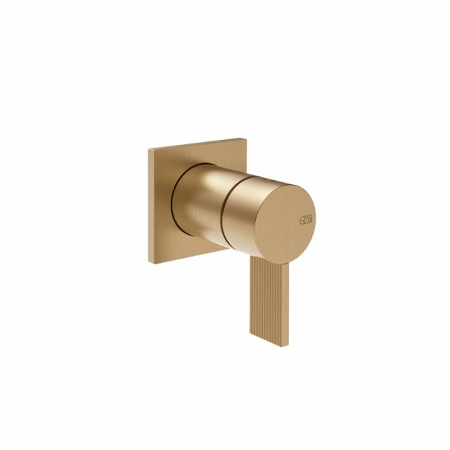 Gessi Inverso Rigato Miscelatore doccia a parete 73519+54055-Warm Bronze Brushed PVD