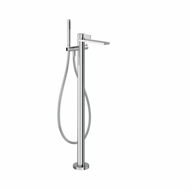 Gessi Inverso Rigato Wannenmischer zur Bodenmontage 73528+46189