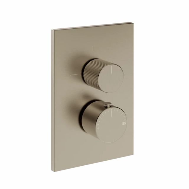 Gessi Habito Rigato Miscelatore termostatico a 2 vie 73535+09269-Finox Brushed Nickel