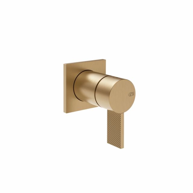 Gessi Inverso Diamantato Miscelatore doccia a parete 73619+54055-Warm Bronze Brushed PVD