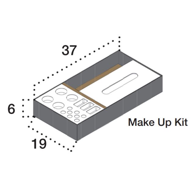 Falper Quattro.zero Make Up Kit Metallbehälter mit Holzteilen Q63