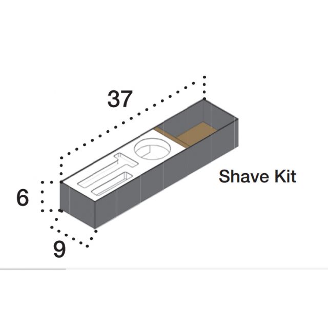 Falper Quattro.zero Shave Kit Metallbehälter mit Holzteilen Q61