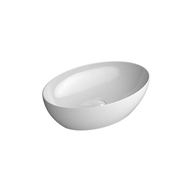 GSI Pura Aufsatzwaschbecken 884211-883411-886011-60 x 42 x H 16 cm-Glanzweiß