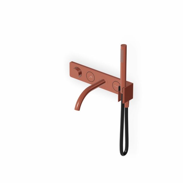 Zucchetti Hoop Termostatico vasca-doccia a 2 pulsanti ZHO825-Pearl Chili