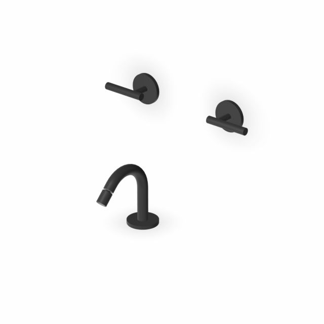 Zucchetti Pan S Batteria bidet con bocca da piano ZPA5775-Nero Opaco