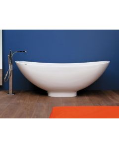 Flaminia Io Badewanne 165 cm mit Binde zur Wandstütze IO70