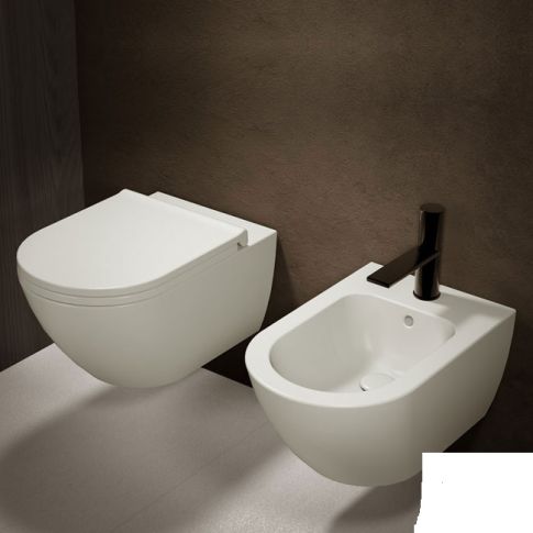 Cielo Genießen Toiletten  Wand-WC + Bidet EJVS + EJBs