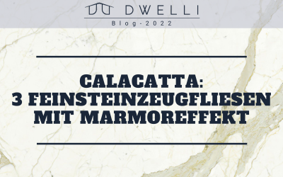 Calacatta: 3 Feinsteinzeugfliesen mit Marmoreffekt